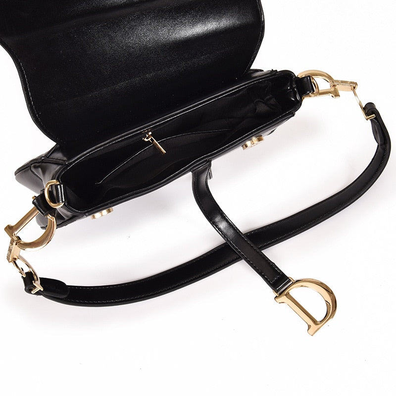 Sandsberg - luxurious women's shoulder bag - exclusive PU leather saddle bag
