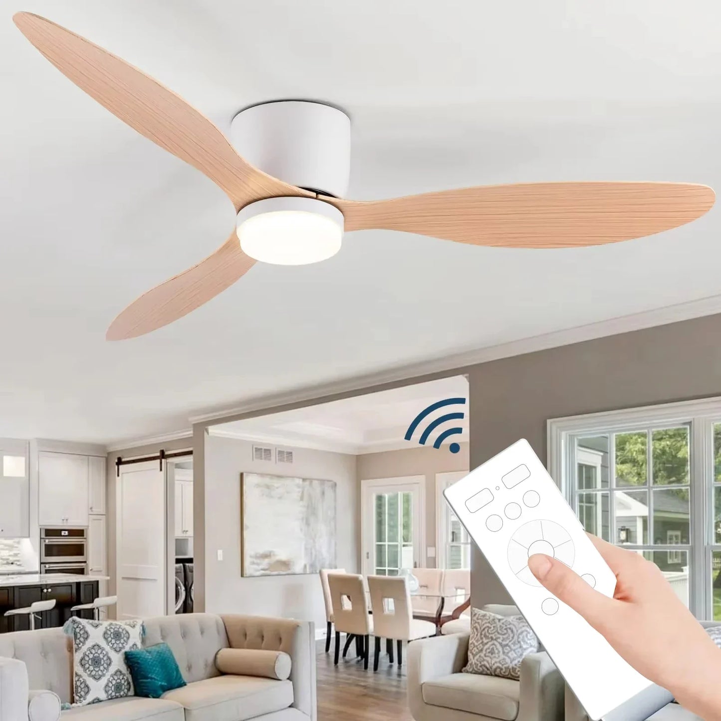 BowLift | Ceiling Fan With Light Scandinavian Design