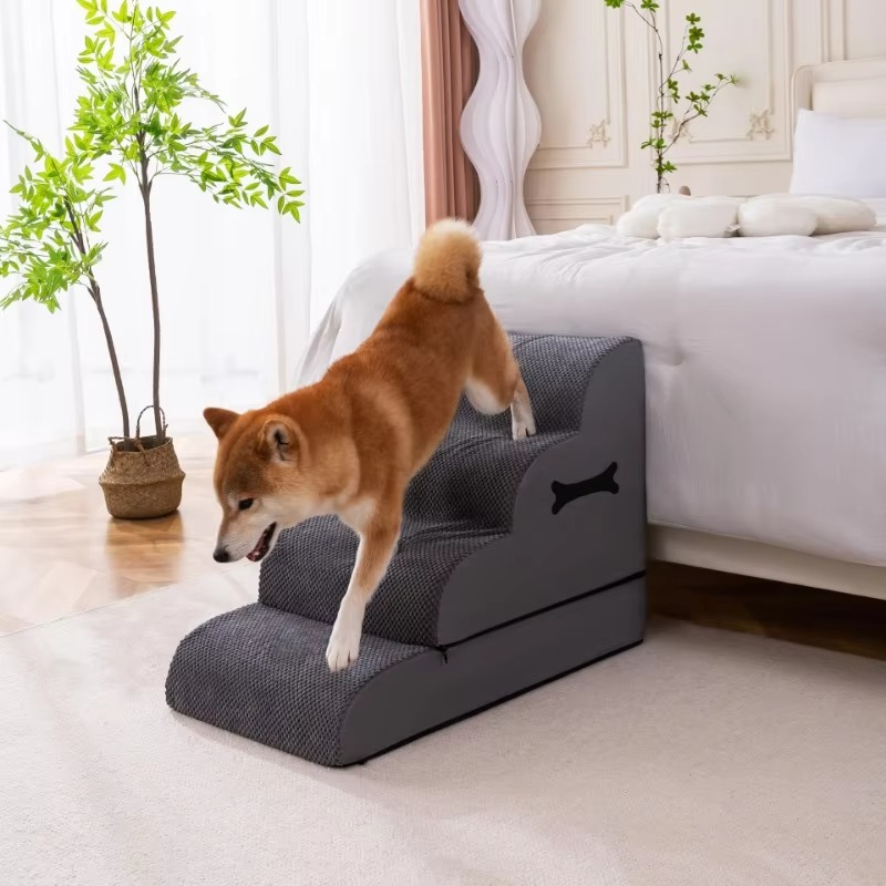 Skanto | Curved Pet Stairs for Small to Medium Pets – Sofa and Bed Access Steps