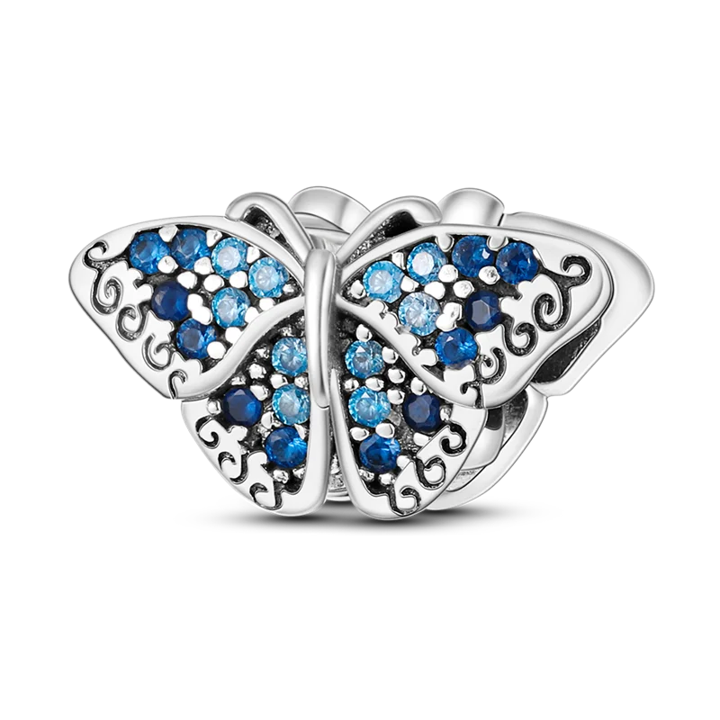 Skanto | 925 Silver Golden Leopard Charm Beads Colorful Chameleon Rhinoceros Lion Scarab Cat Pendant Compatible with Original Pandora Bracelet Jewelry