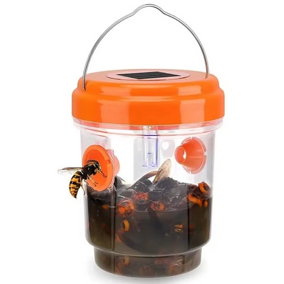 BowLift | Solar-Powered Wasp and Yellow Jacket Trap with UV Light, Reusable Outdoor Insect Catcher