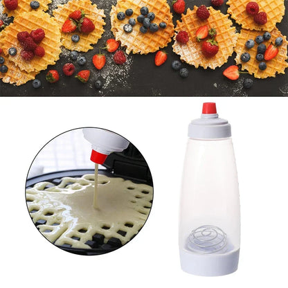 Skanto | Pancake Batter Dispenser Mixer with BlenderBall Whisk - Squeeze Bottle Pancake Shaker Dispenser JT194 from LMETJMA