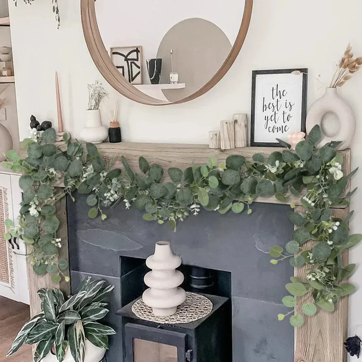 BowLift | Garland - EvaGreen - Artificial Eucalyptus - 2-Piece Set