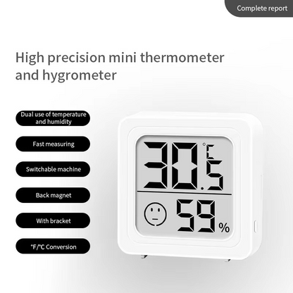 Skanto | Indoor LCD Digital Thermometer and Hygrometer with Temperature and Humidity Sensor