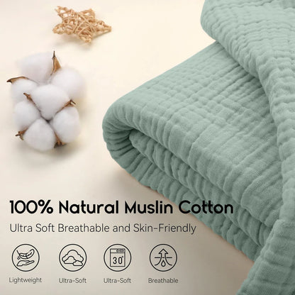 Skanto | CottonBreeze | Muslin Blanket 100% Cotton | 6-Layer, Breathable & Lightweight | For Sofa & Bed