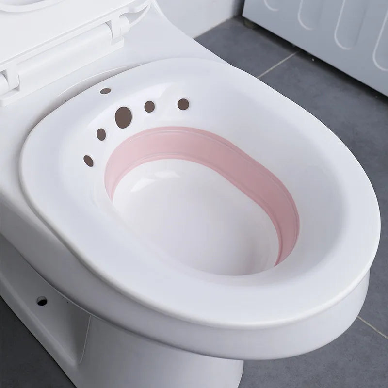 Skanto | Hemorrhoid Sitz Bath for Postpartum & Pregnant Women - Foldable, Hanging, Large Volume Private Care Solution