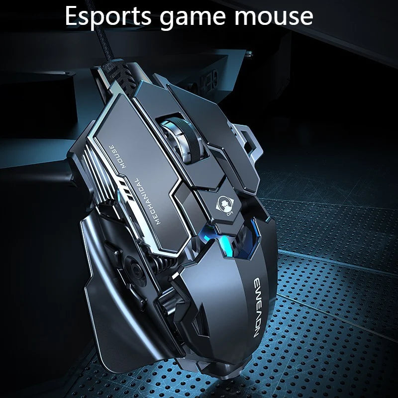Brehn | Ergonomic RGB Mechanical Metal Wired Gaming Mouse