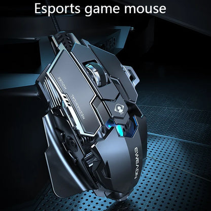 Brehn | Ergonomic RGB Mechanical Metal Wired Gaming Mouse