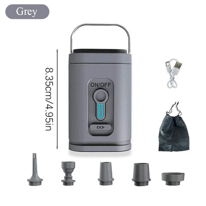Mini Air Pump USB-C with 5 Nozzles – 200 L/min | Karnz