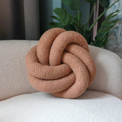 Nordic Cotton Boucle Knot Pillow | Bowlift