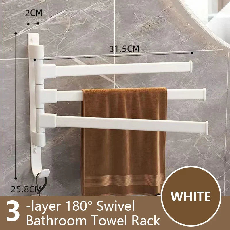 Skanto | Rotbart Towel Bar Rotbart Towel Rack Space Aluminum 1/2/3/4/5-Bar Towel Holder Kitchen Shelf Kitchen Hanging Shelf Wall Mounted