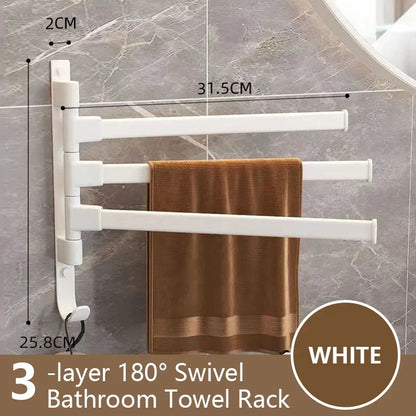 Skanto | Rotbart Towel Bar Rotbart Towel Rack Space Aluminum 1/2/3/4/5-Bar Towel Holder Kitchen Shelf Kitchen Hanging Shelf Wall Mounted