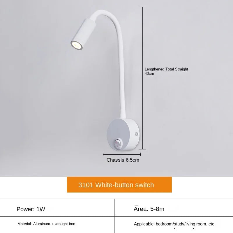 Karnz | Versatile LED Wall Light: Modern, Flexible, Perfect for Reading in Bed