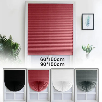 Skanto | Self-Adhesive Blackout Blind – Fleece Fabric Roller Blind for Partial Blackout in Living Room, Bedroom, and Bathroom