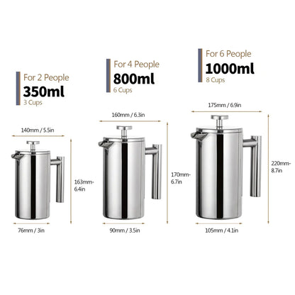 Skanto | Stainless Steel French Press Coffee Maker