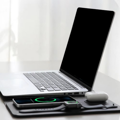 BowLift | Magnetic 3-in-1 Wireless Charging Laptop Sleeve with Mouse Pad &amp; Desk Mat