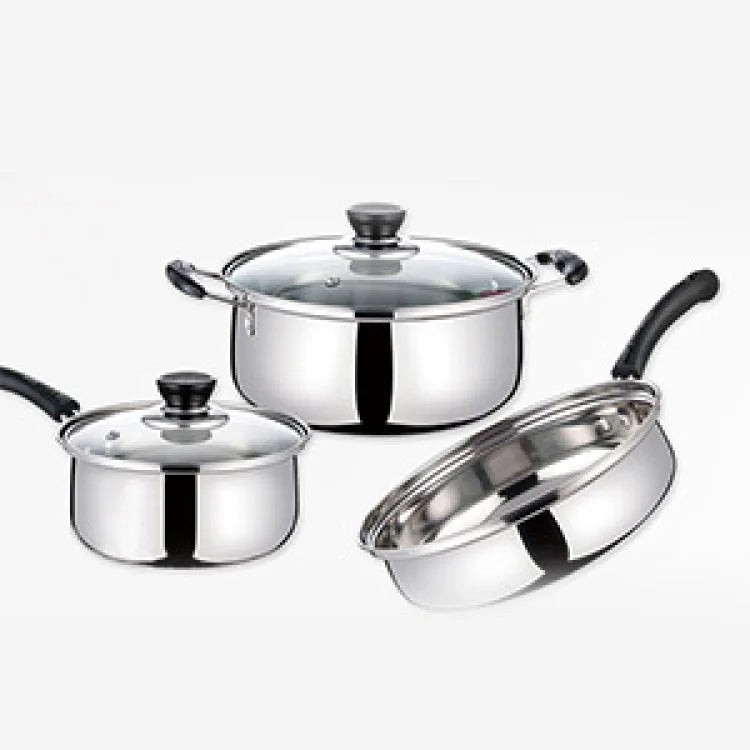 Skanto | 3-Piece Stainless Steel Saucepan Set