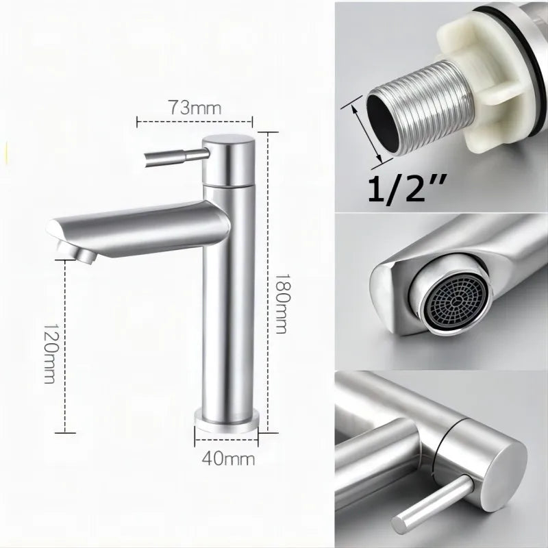 Skanto | Stylish Luxury Steel Basin Mixer for Bathroom