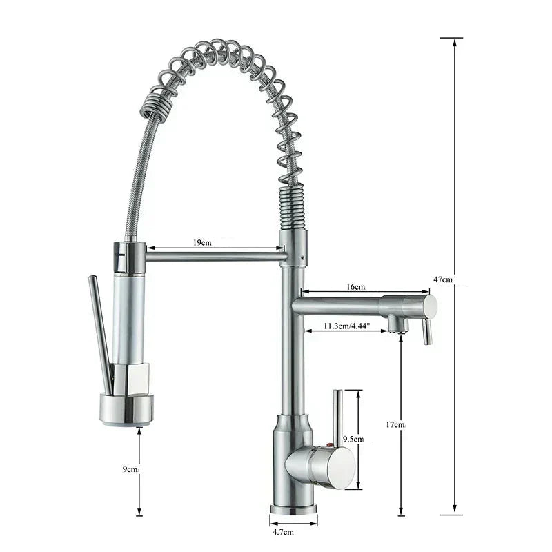 Skanto | NickelFlex Kitchen Faucet | 360° Rotation | Stainless Steel