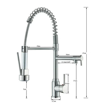 Skanto | NickelFlex Kitchen Faucet | 360° Rotation | Stainless Steel