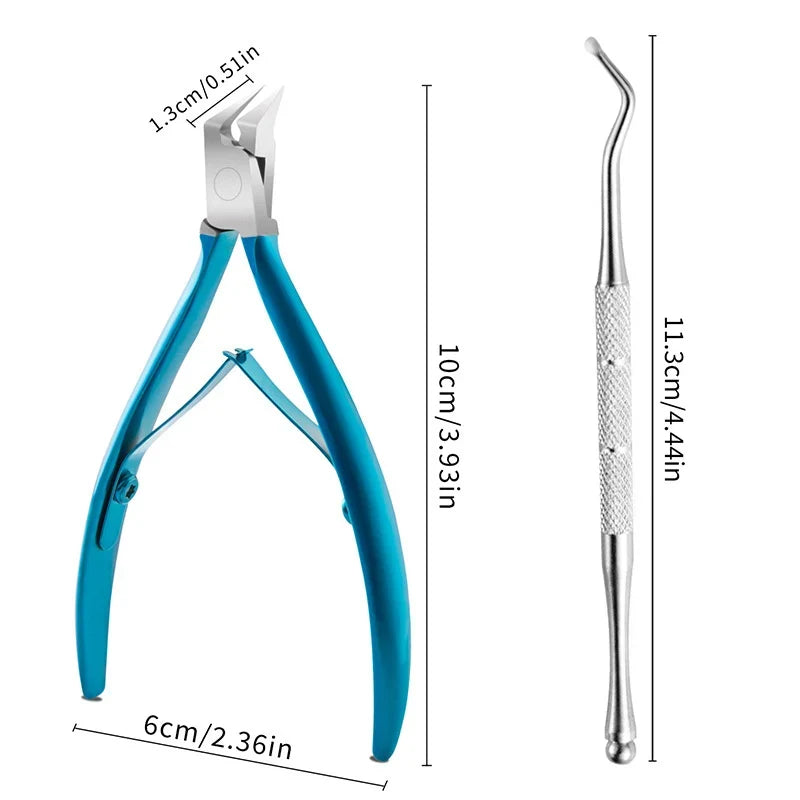 Skanto | MediVera | Ingrown & Thick Toenail Clippers | Professional Stainless Steel Nail Cutter | Precision Pliers for Foot Care & Podiatry