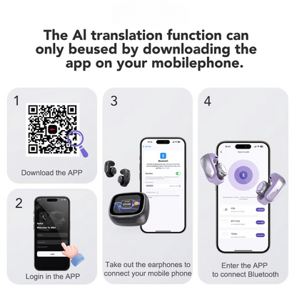 BowLift | XF28 Open-Ear True Wireless Translation Earbuds with ASMR Features