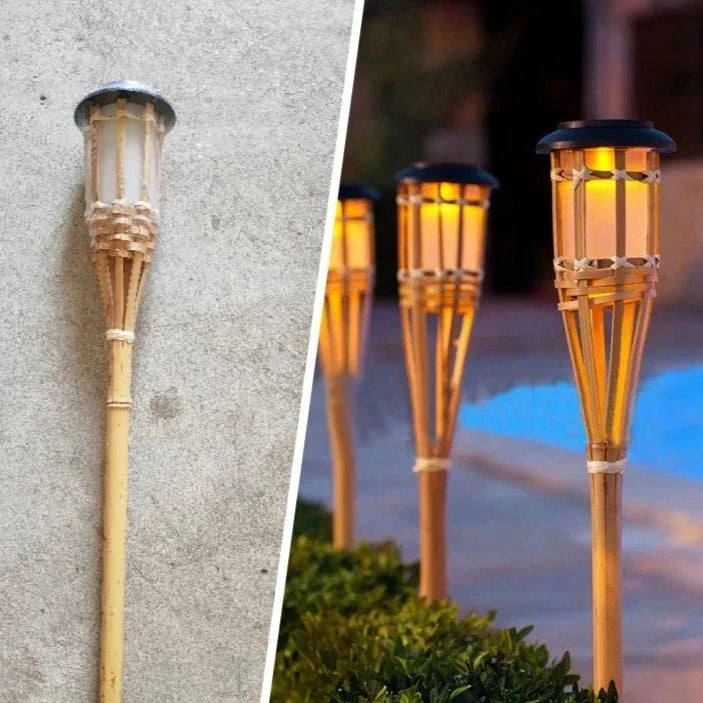 BowLift | 5-Piece Solar Torch Light Set – Flame Effect LED Garden Lights | Solar Powered & Weatherproof Outdoor Lighting