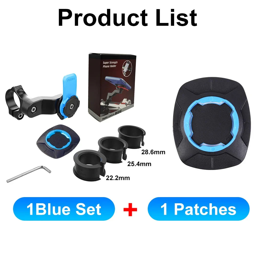 Skanto | RIDELOCK Pro Mount | Shockproof Phone Holder for Bicycle & Motorcycle | 360° Rotatable | For 4.7–7.2" Smartphones