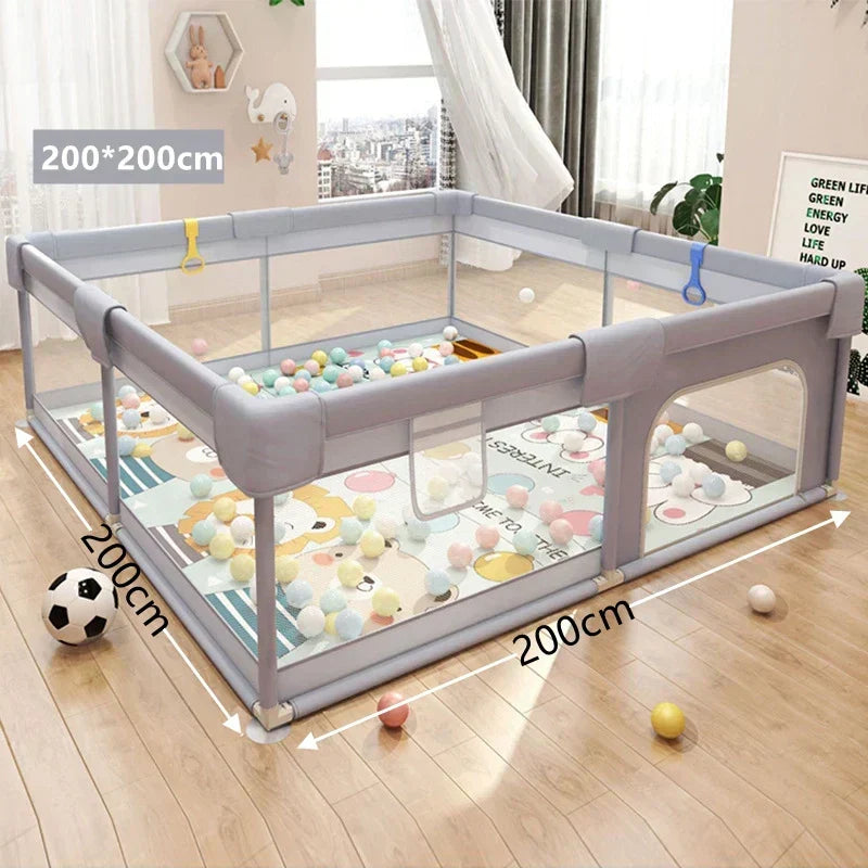 Large Baby and Toddler Playpen - Safe Foldable Play Area for Indoor and Outdoor | Skanto