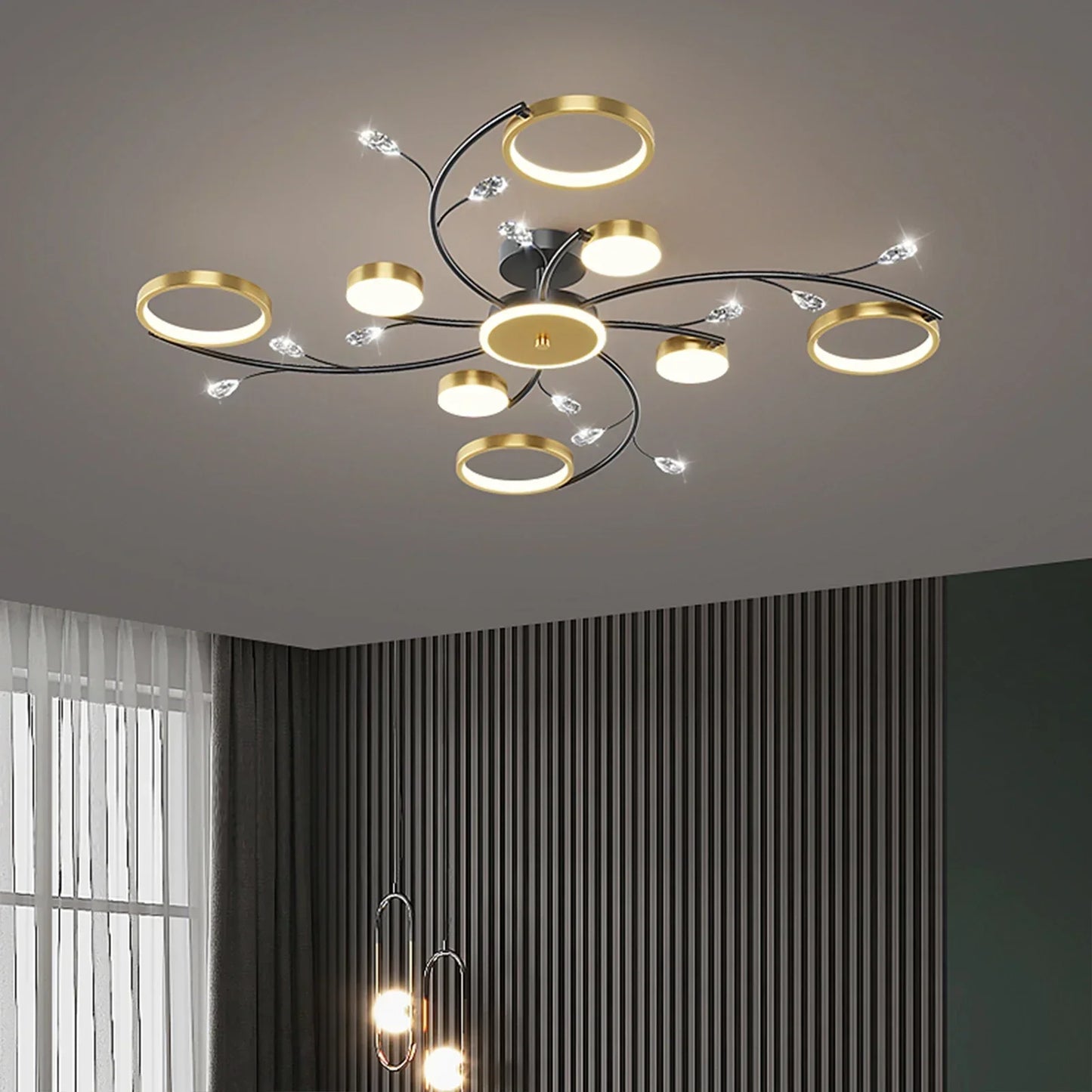 Skanto | GlowDrape Dimmable Pendant Lamp | Modern Design | LED Lamp with Variable Brightness | Perfect for Living Room & Dining Room