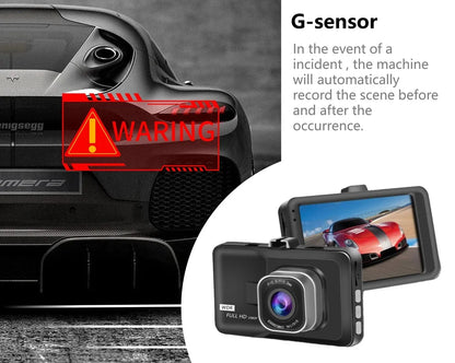 Skanto | Q08 1080P Dash Cam with G-Sensor - 170° Wide Angle Lens & Super Night Vision