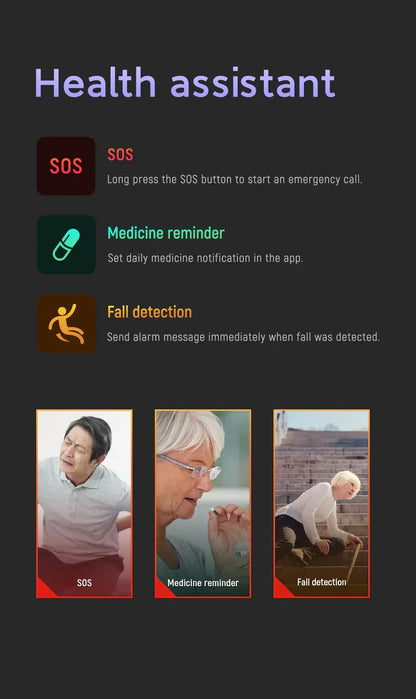Senior Safety Watch with Fall Detection and GPS – Smart Care Smartwatch | Skanto
