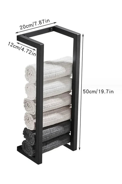 Skanto | Slim Black Bathroom Shelf
