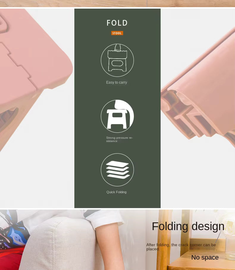 Skanto | Folding Step Stool with Handle | Lightweight. Durable & Space Saving for Kitchen. Bathroom. Office & Outdoor Use