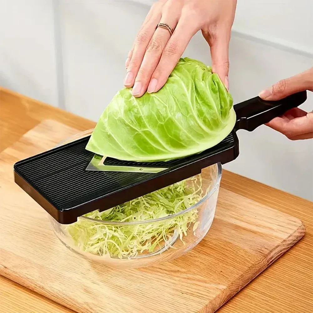 BowLift | SchnittWerk Cabbage Shredder made of stainless steel | Fine slicer for vegetables & salads | Non-slip & sharp | Ideal for cabbage & raw vegetables