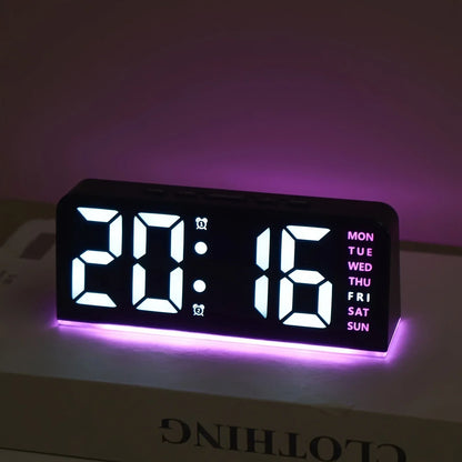 Modern LED All Week Display Night Lamp Alarm Clock | Bowlift