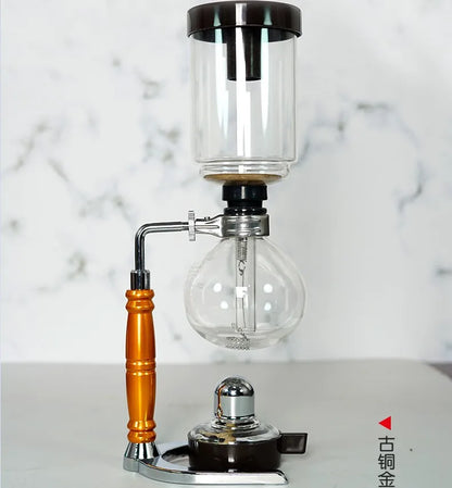 Skanto | Siphon Coffee Brewer Set | 3/5 Cups & Barista Accessories | Elegant Design