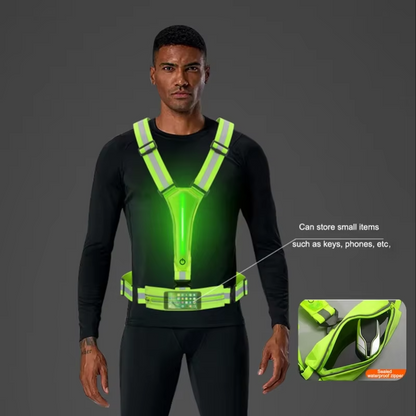 BowLift | LED Reflective Safety Vest with Adjustable Straps and USB Rechargeable Lights