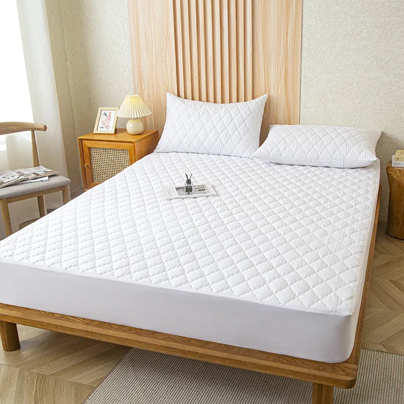 Skanto | Waterproof Mattress Protector Fitted Sheet - Protection for Twin/Full/140/160 Size, Gray/White, Multi-Size Options