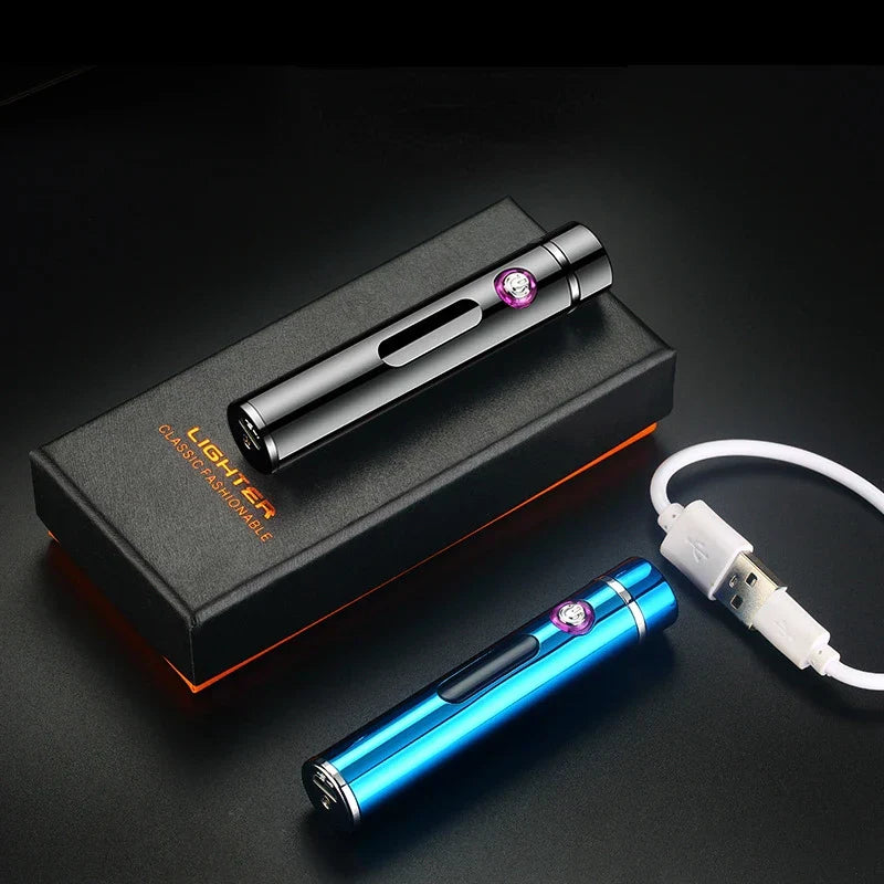 BowLift | Voltrino Cylinder USB lighter | Double arc technology | Rechargeable & windproof | Noble metal casing for men