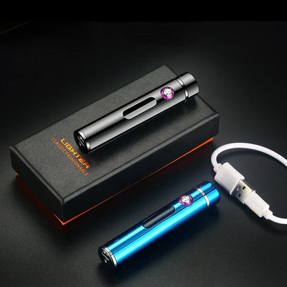 BowLift | Voltrino Cylinder USB lighter | Double arc technology | Rechargeable & windproof | Noble metal casing for men