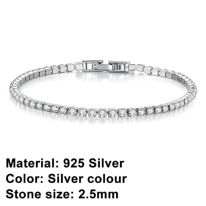 Brehn | Tennis Bracelet – Shine with Attitude: Sterling Silver Elegance and Hip-Hop Flair!