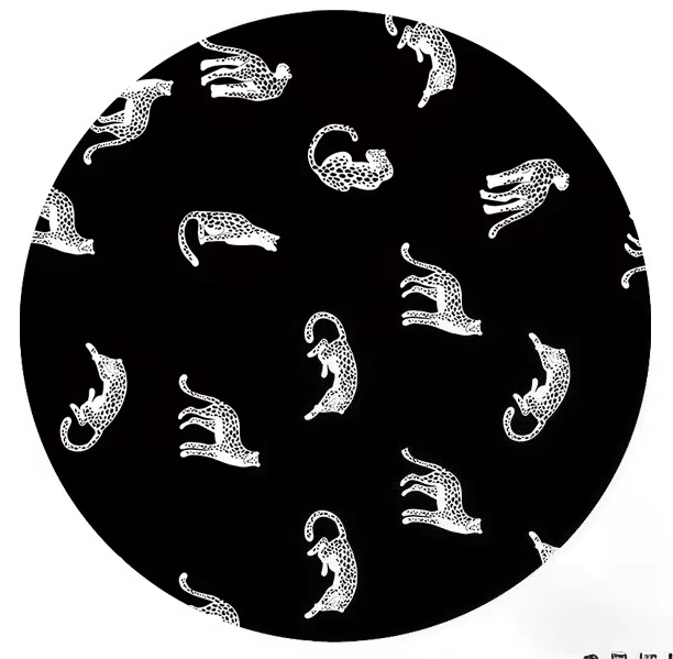 BowLift | Plush Round Leopard Pattern Area Rug – Soft Thickened Floor Mat for Bedroom or Living Room