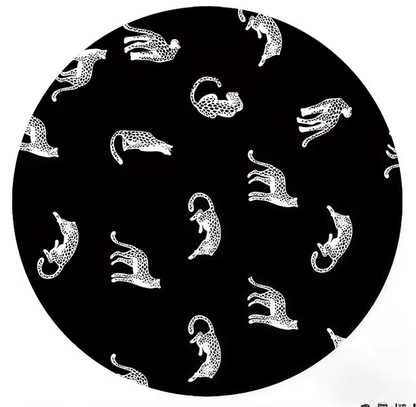 BowLift | Plush Round Leopard Pattern Area Rug – Soft Thickened Floor Mat for Bedroom or Living Room