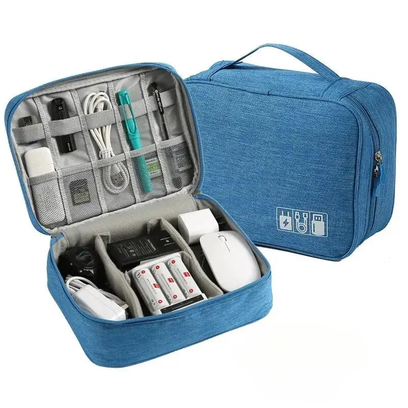 Kalsten | ORGAZIP Tech Organizer | Large Cable Bag for Travel | Waterproof & Multifunctional | For Power Banks, Cables & Accessories