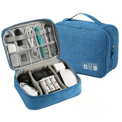 Kalsten | ORGAZIP Tech Organizer | Large Cable Bag for Travel | Waterproof & Multifunctional | For Power Banks, Cables & Accessories