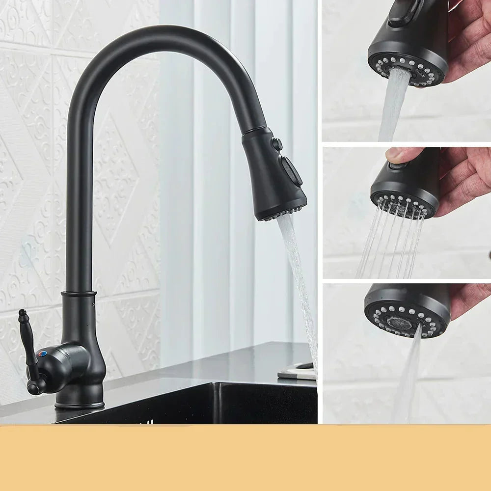 Karnz | VintageTap Faucet - Antique Brass Kitchen Mixer Faucet