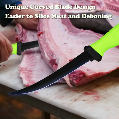 Skanto | Stainless Steel Fillet and Boning Knife - Multifunctional Meat Knife, Butcher Knife, Fruit Slicer - Kitchen Knife for Fish