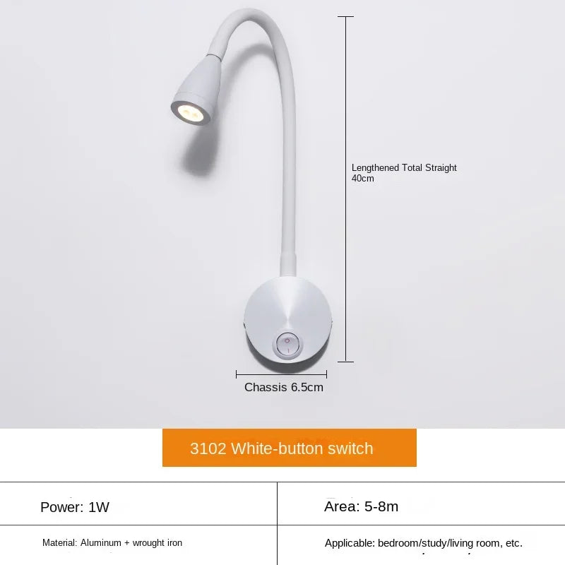 Karnz | Versatile LED Wall Light: Modern, Flexible, Perfect for Reading in Bed
