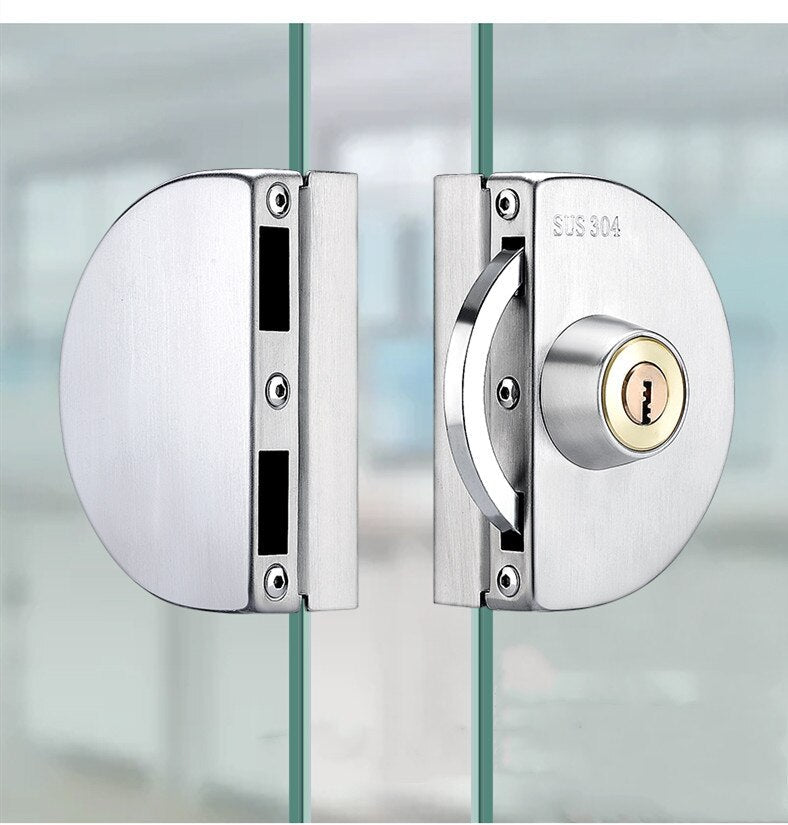 VIvolux | Sliding Door Stainless Steel Safety Glass Door Lock